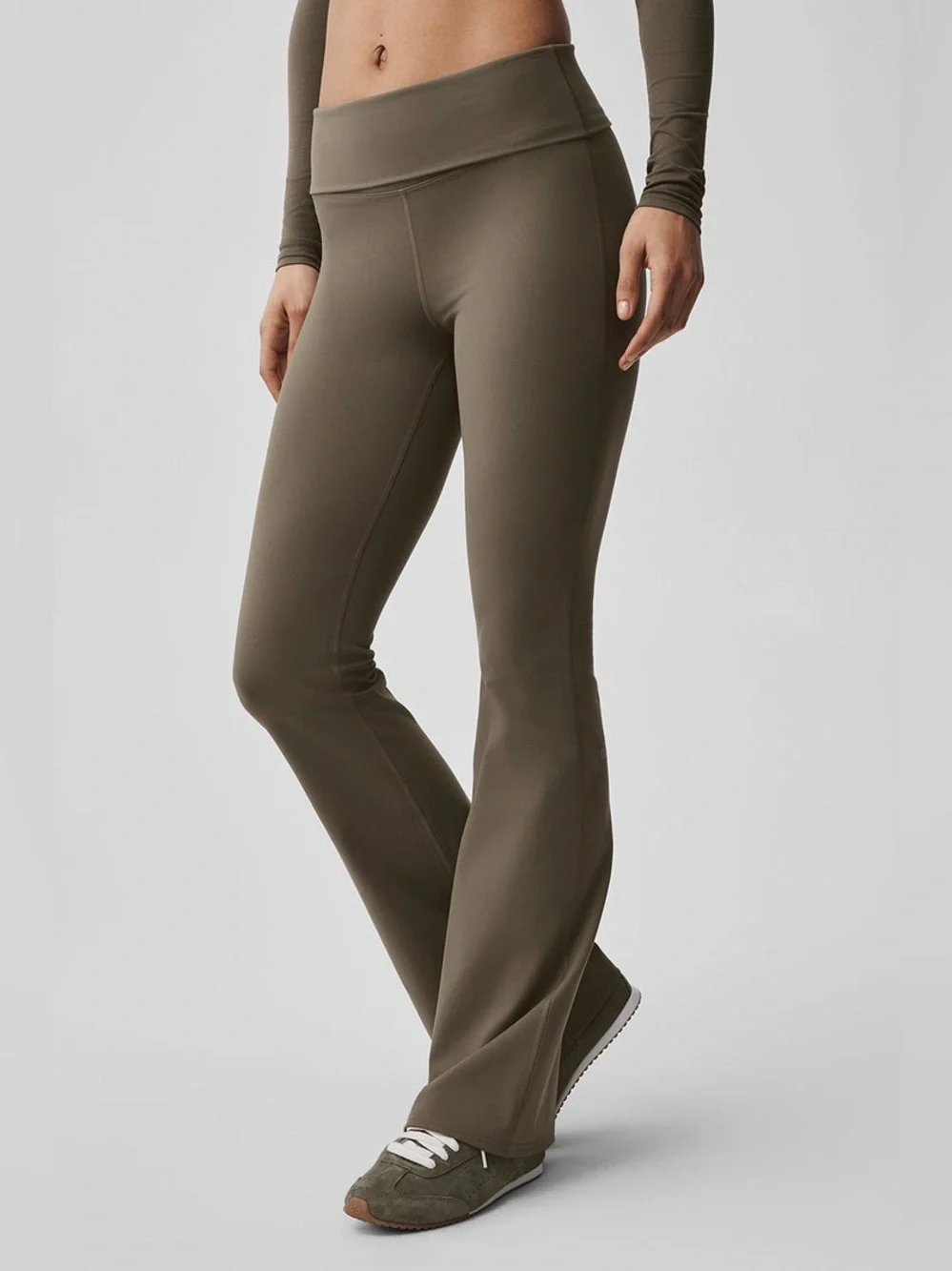 Alo Yoga Softsculpt Foldover Flare Legging Size XS